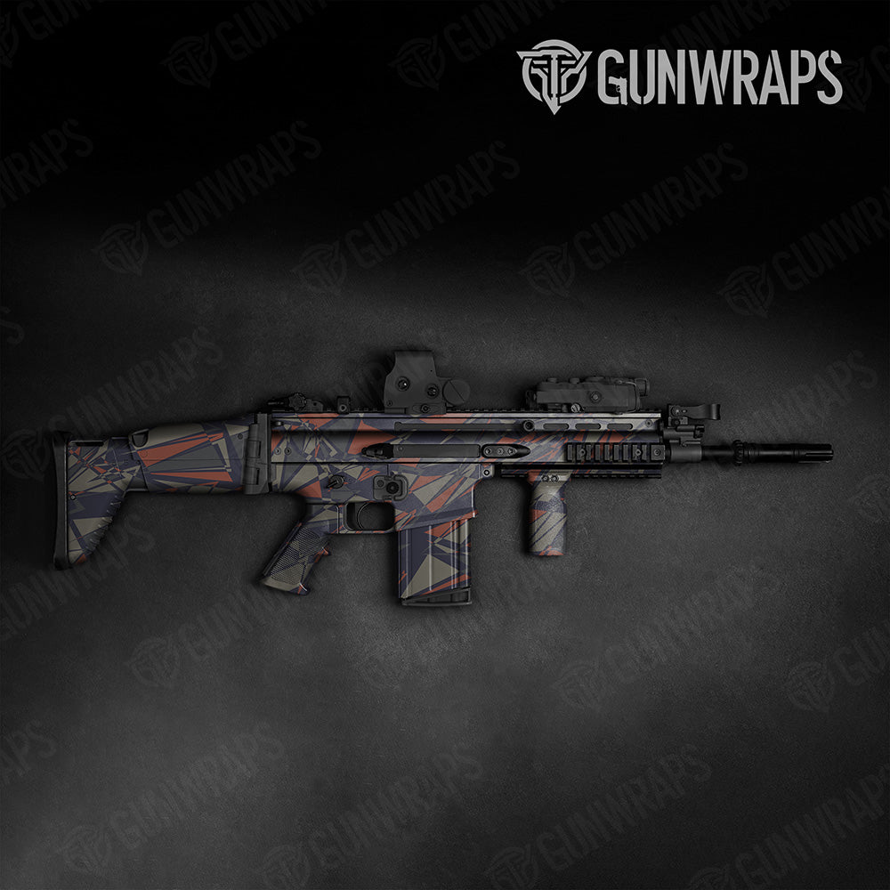 Sharp Blue Copper Camo Tactical Gun Skin Vinyl Wrap