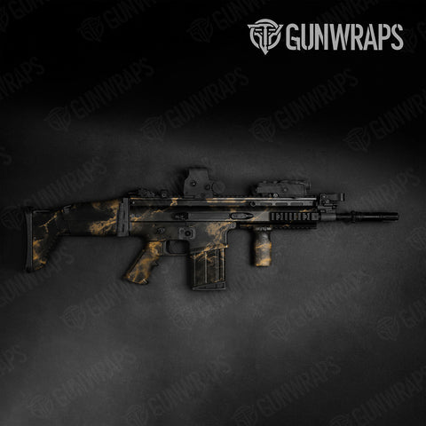 Gold Tactical Gun Skin Vinyl Wraps