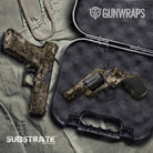 Pistol & Revolver Substrate Sepia Camo Gun Skin Vinyl Wrap Film