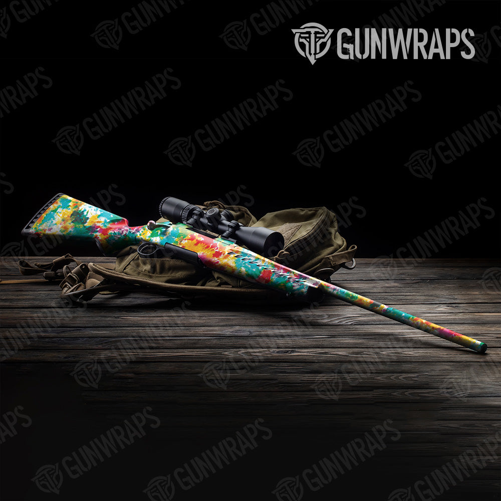 Tie Dye Jungle Fever Rifle Gun Skin Vinyl Wrap