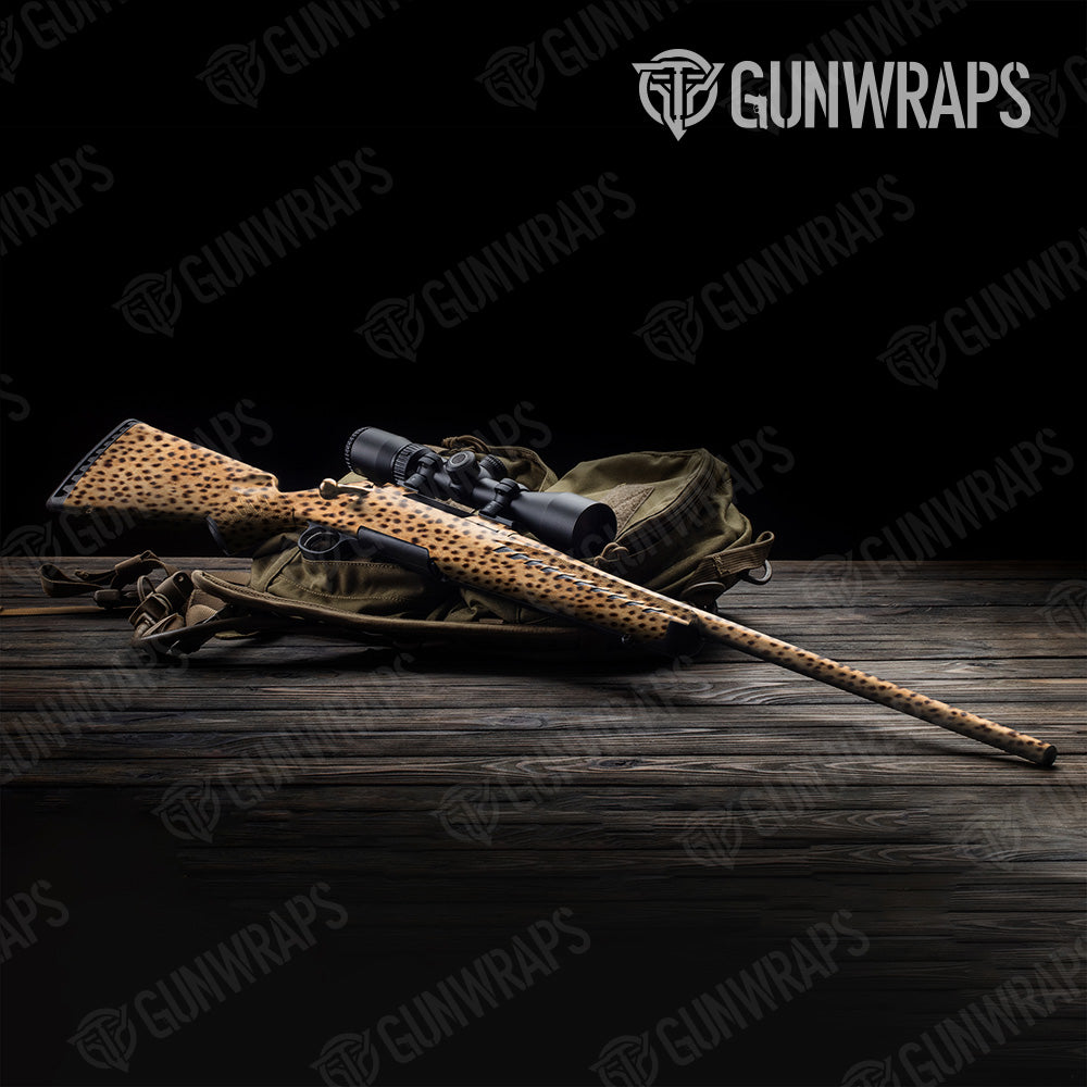 Animal Cheetah Rifle Gun Skin Vinyl Wrap