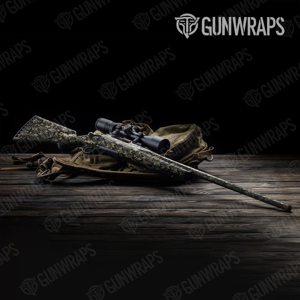 Classic Militant Green Camo Rifle Gun Skin Vinyl Wrap