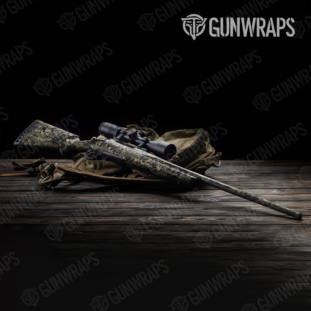 Digital Militant Blue Camo Rifle Gun Skin Vinyl Wrap