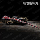 Digital Red Tiger Camo Rifle Gun Skin Vinyl Wrap