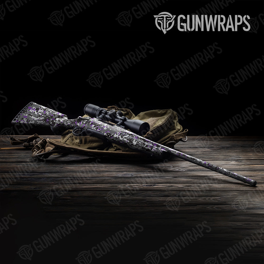 Digital Urban Purple Camo Rifle Gun Skin Vinyl Wrap