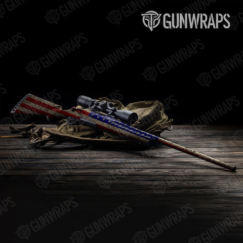 Patriotic Rifle Gun Skin Vinyl Wraps