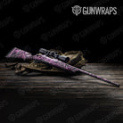 Nature Dry Grassland Pink Camo Rifle Gun Skin Vinyl Wrap