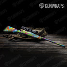 Paint Splatter Green Rifle Gun Skin Vinyl Wrap