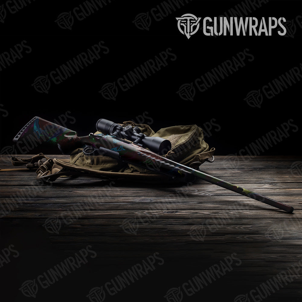 Paint Splatter Midnight Rifle Gun Skin Vinyl Wrap