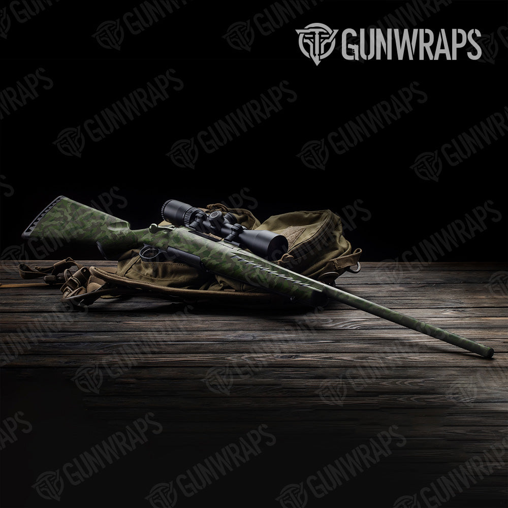 Ragged Army Dark Green Camo Rifle Gun Skin Vinyl Wrap