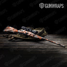 Sharp Orange Tiger Camo Rifle Gun Skin Vinyl Wrap