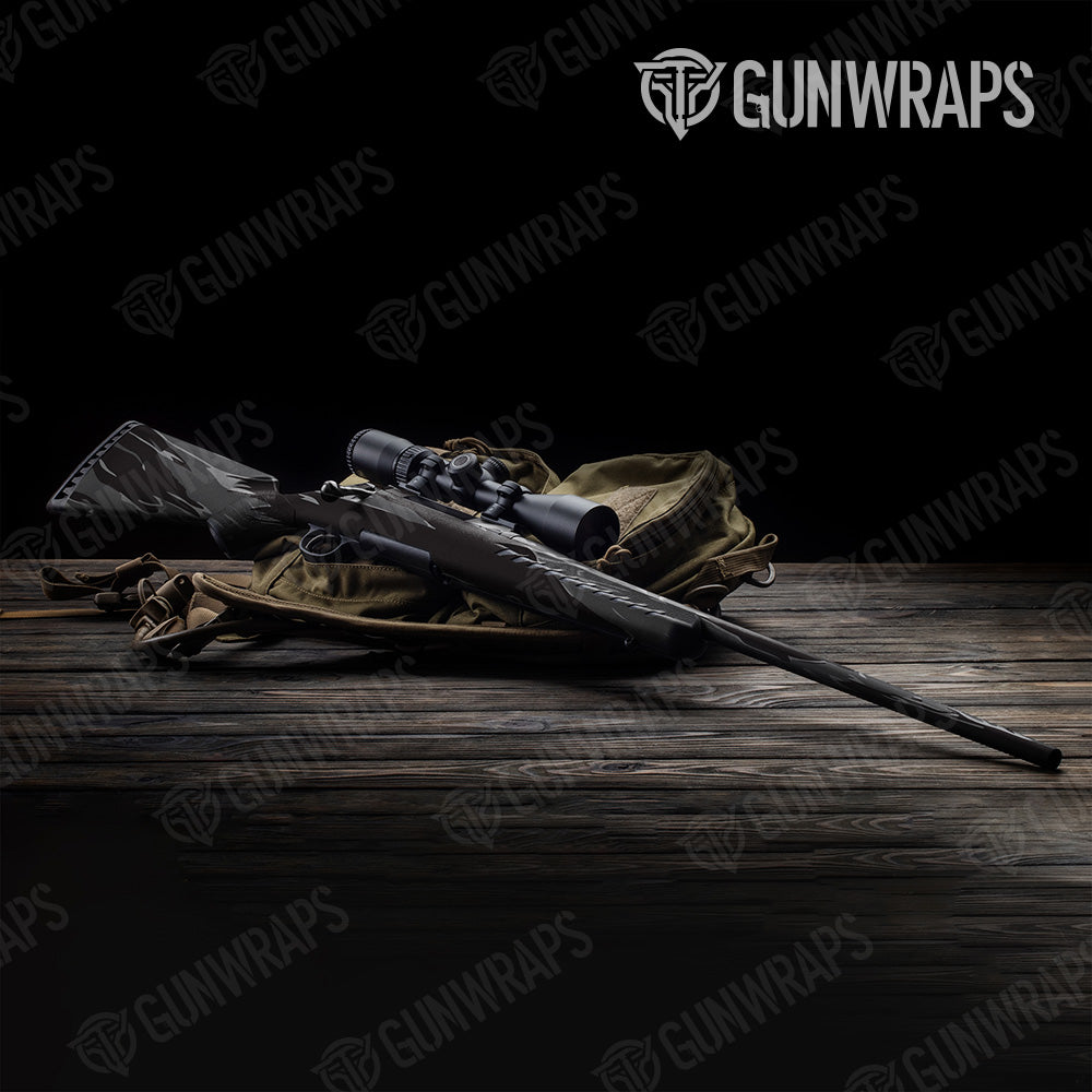 Shredded Midnight Camo Rifle Gun Skin Vinyl Wrap