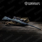 Shredded Navy Camo Rifle Gun Skin Vinyl Wrap