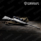 Shredded Snow Camo Rifle Gun Skin Vinyl Wrap