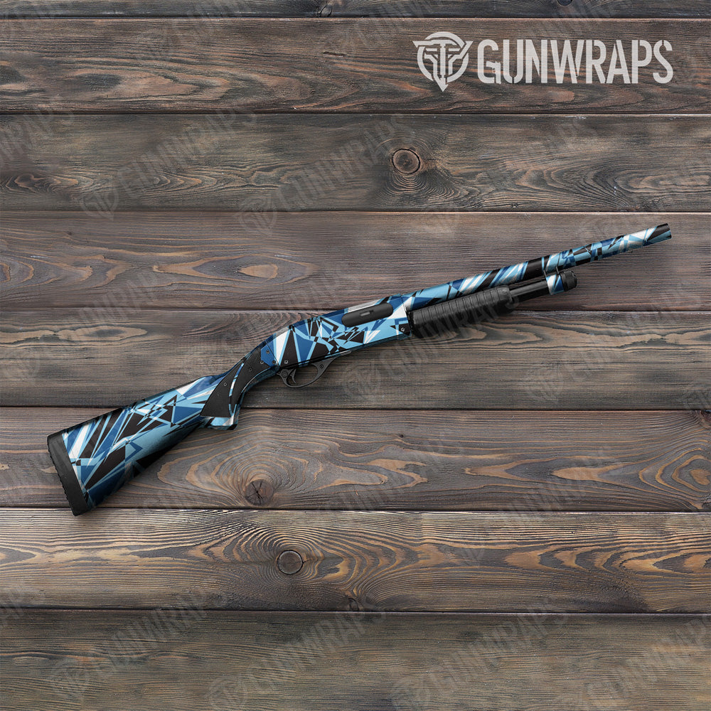 Sharp Baby Blue Camo Shotgun Gun Skin Vinyl Wrap