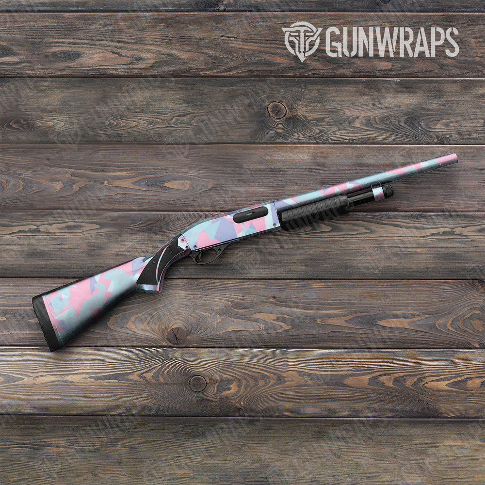 Shattered Cotton Candy Camo Shotgun Gun Skin Vinyl Wrap