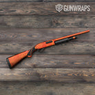 Shattered Elite Orange Camo Shotgun Gun Skin Vinyl Wrap