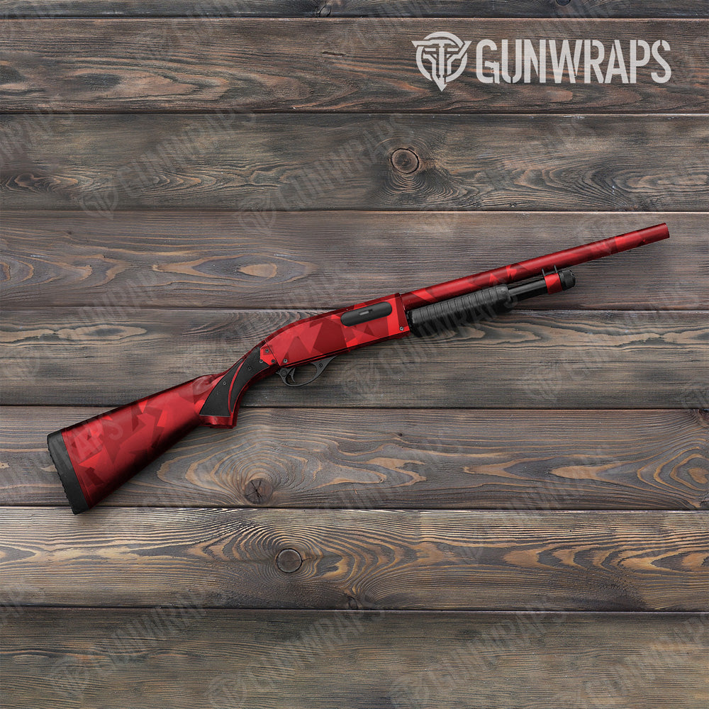 Shattered Elite Red Camo Shotgun Gun Skin Vinyl Wrap