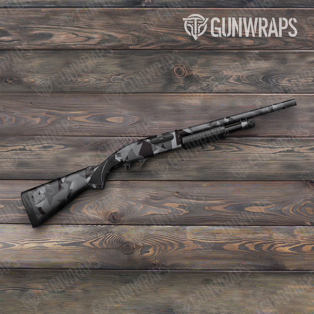 Shattered Midnight Camo Shotgun Gun Skin Vinyl Wrap