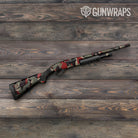 Shattered Militant Red Camo Shotgun Gun Skin Vinyl Wrap