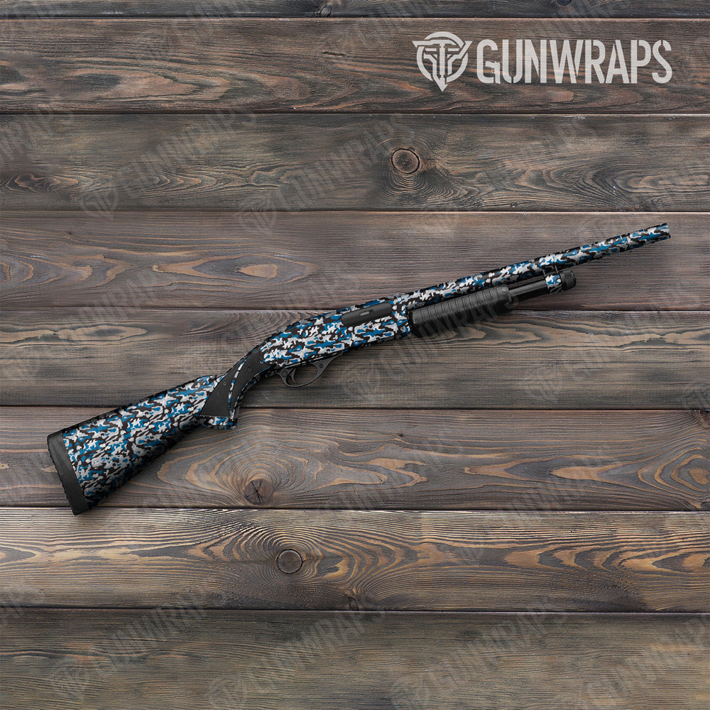 Classic Blue Tiger Camo Shotgun Gun Skin Vinyl Wrap