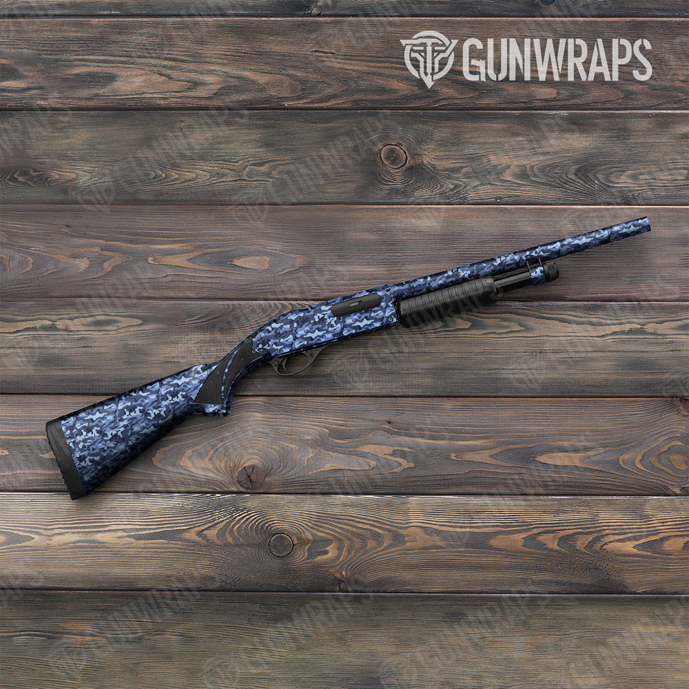 Classic Blue Urban Night Camo Shotgun Gun Skin Vinyl Wrap