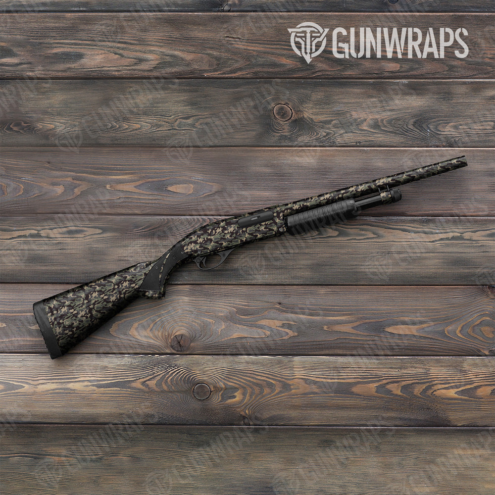 Classic Militant Charcoal Camo Shotgun Gun Skin Vinyl Wrap