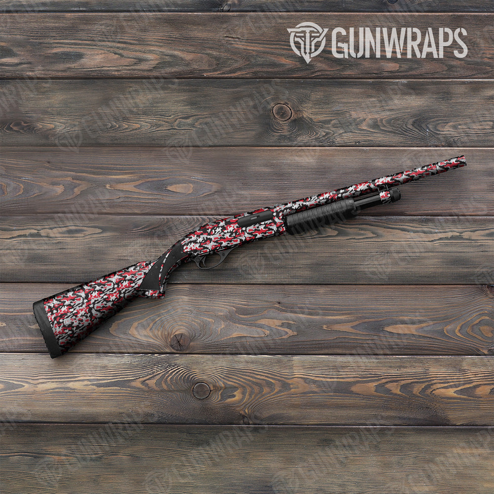 Classic Red Tiger Camo Shotgun Gun Skin Vinyl Wrap