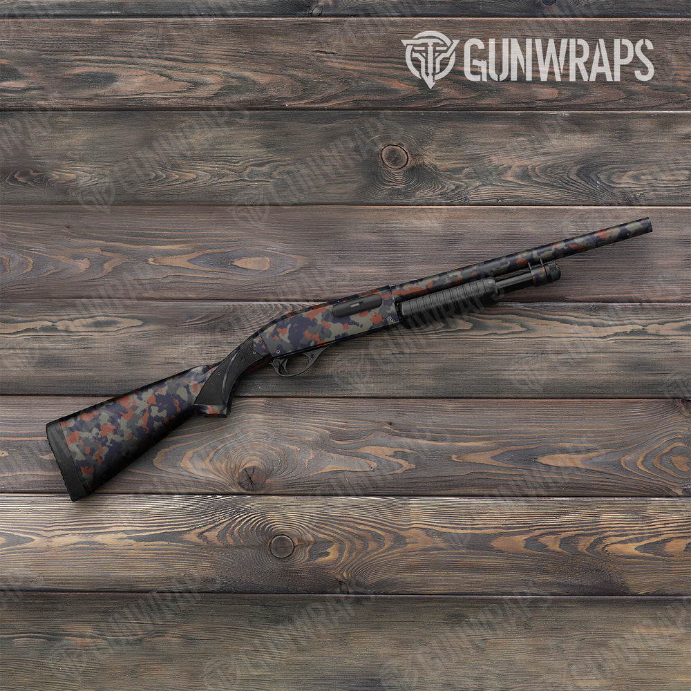 Cumulus Blue Copper Camo Shotgun Gun Skin Vinyl Wrap