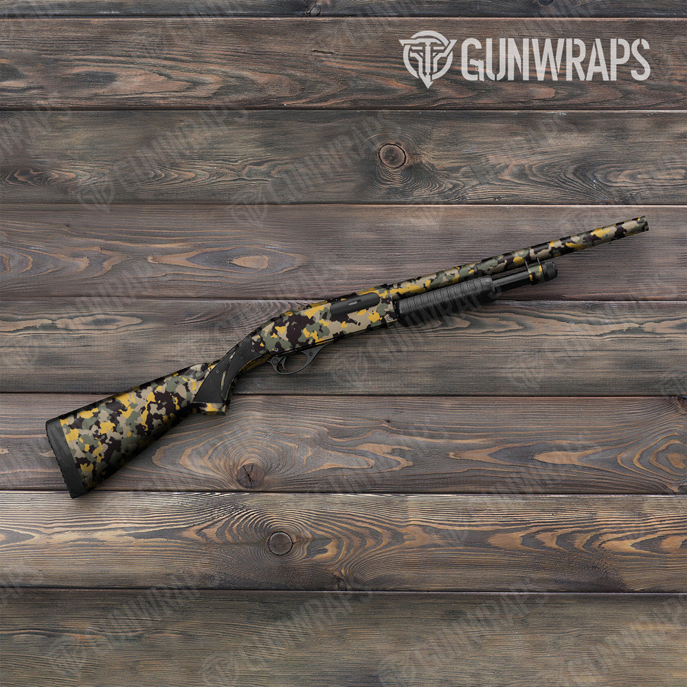 Cumulus Militant Yellow Camo Shotgun Gun Skin Vinyl Wrap