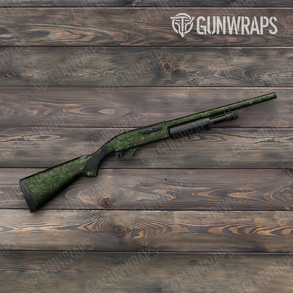 Digital Army Dark Green Camo Shotgun Gun Skin Vinyl Wrap