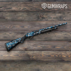 Digital Blue Tiger Camo Shotgun Gun Skin Vinyl Wrap