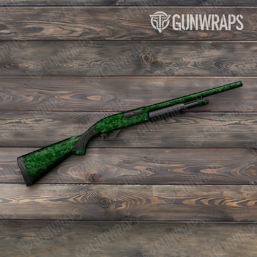 Digital Elite Green Camo Shotgun Gun Skin Vinyl Wrap