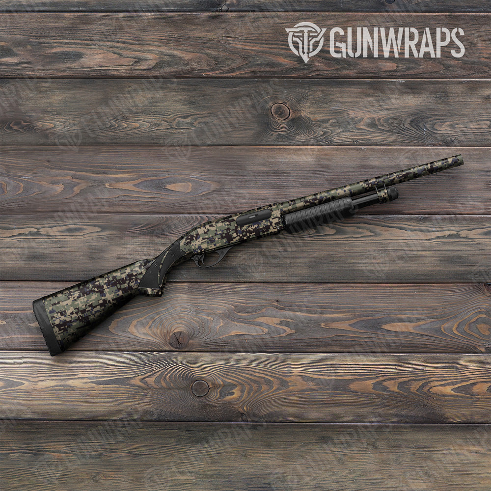 Digital Militant Blue Camo Shotgun Gun Skin Vinyl Wrap