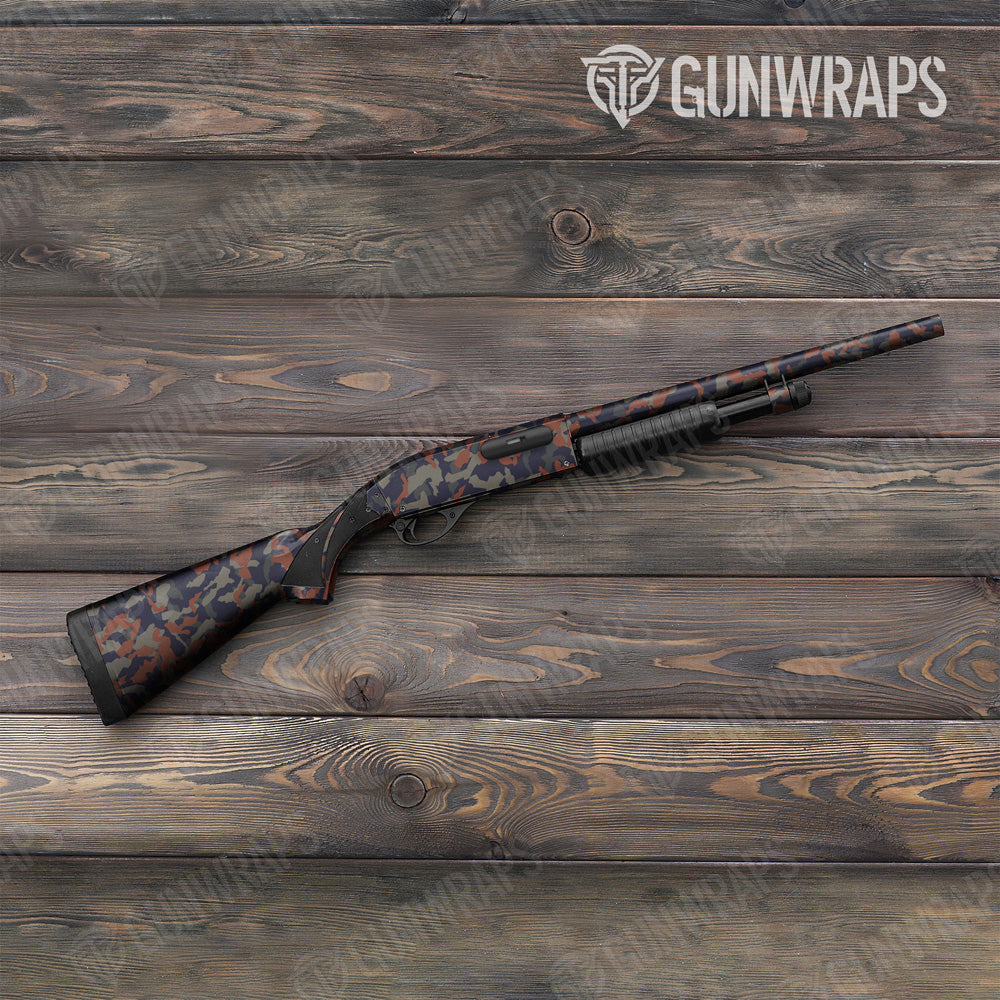 Erratic Blue Copper Camo Shotgun Gun Skin Vinyl Wrap