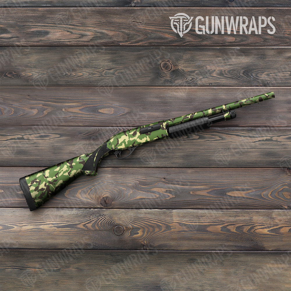 Erratic Jungle Camo Shotgun Gun Skin Vinyl Wrap