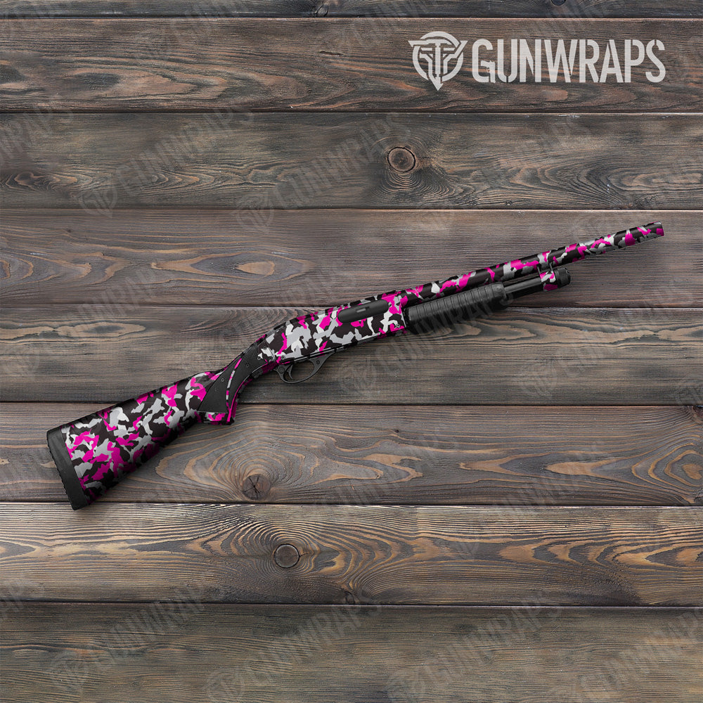 Erratic Magenta Tiger Camo Shotgun Gun Skin Vinyl Wrap