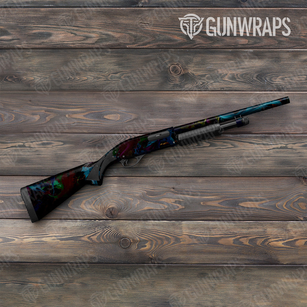 Paint Splatter Midnight Shotgun Gun Skin Vinyl Wrap