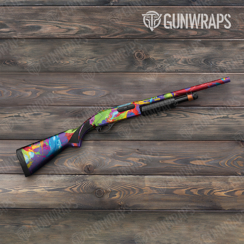 Paint Splatter Purple Shotgun Gun Skin Vinyl Wrap