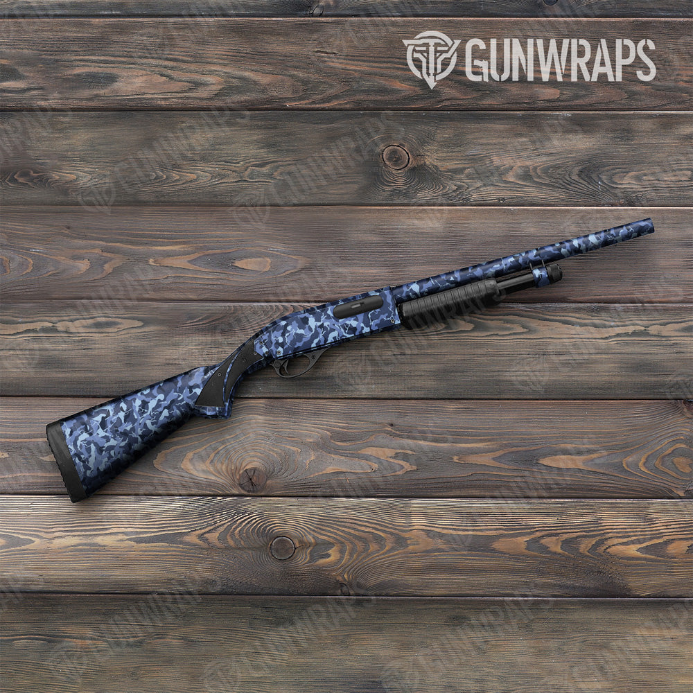 Ragged Blue Tiger Camo Shotgun Gun Skin Vinyl Wrap