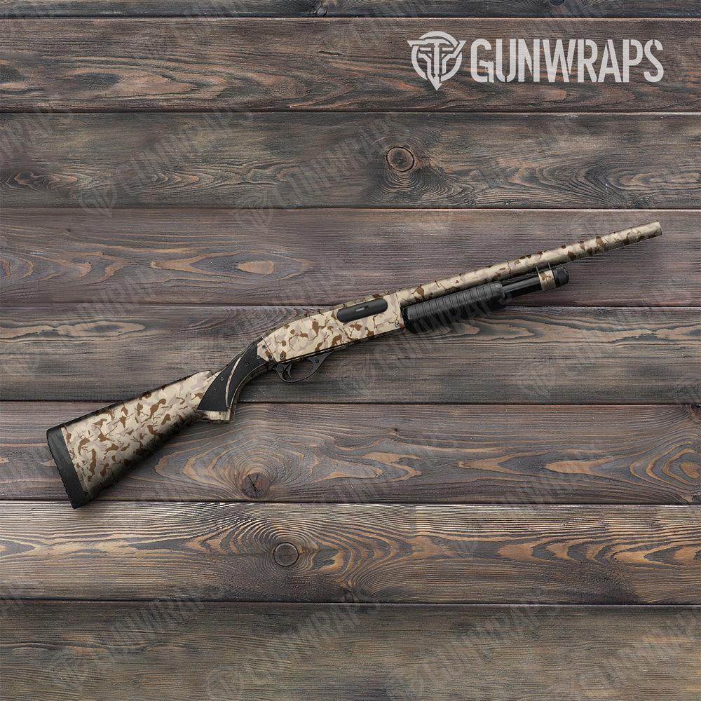 Ragged Desert Camo Shotgun Gun Skin Vinyl Wrap