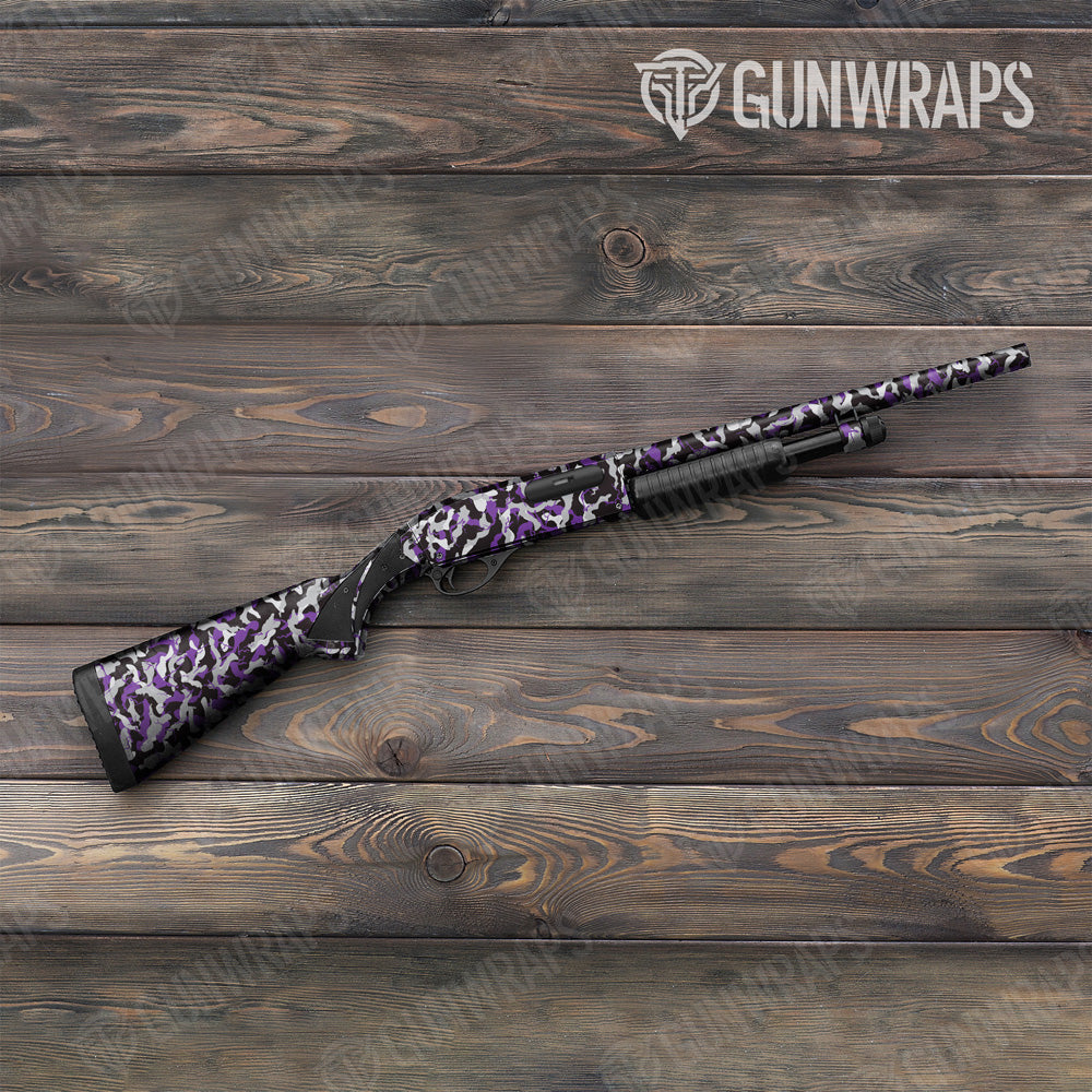 Ragged Purple Tiger Camo Shotgun Gun Skin Vinyl Wrap