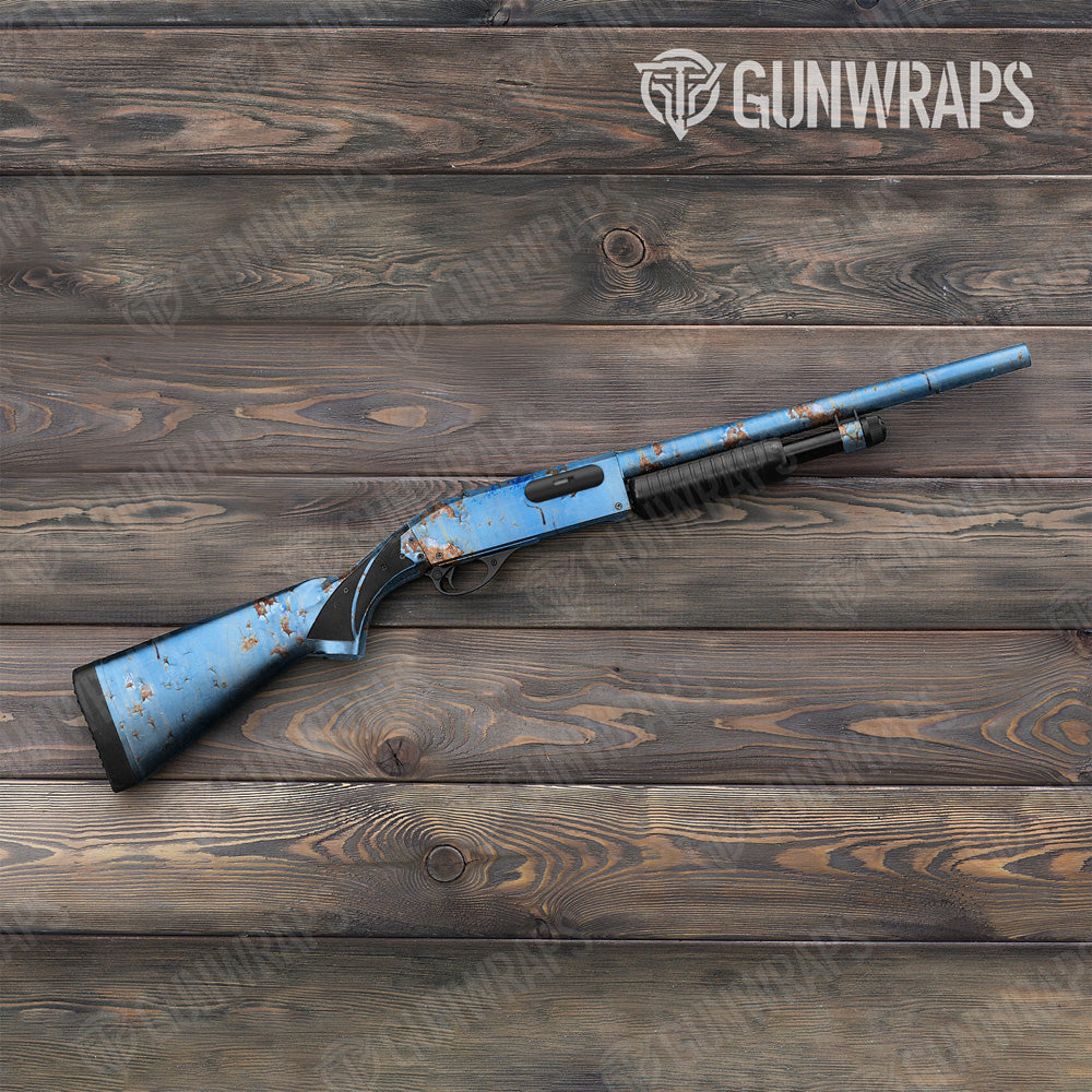 Rust 3D Baby Blue Shotgun Gun Skin Vinyl Wrap