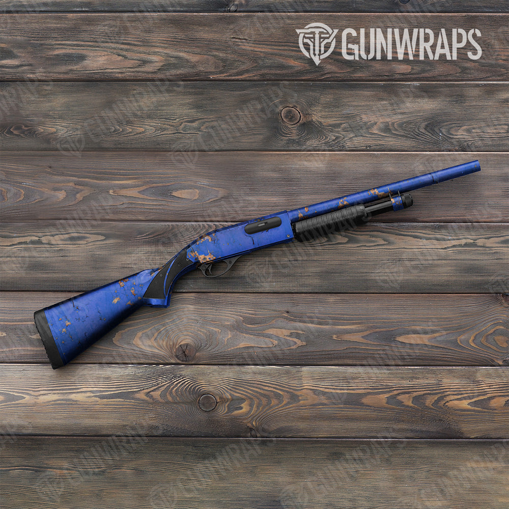 Rust 3D Royal Blue Shotgun Gun Skin Vinyl Wrap