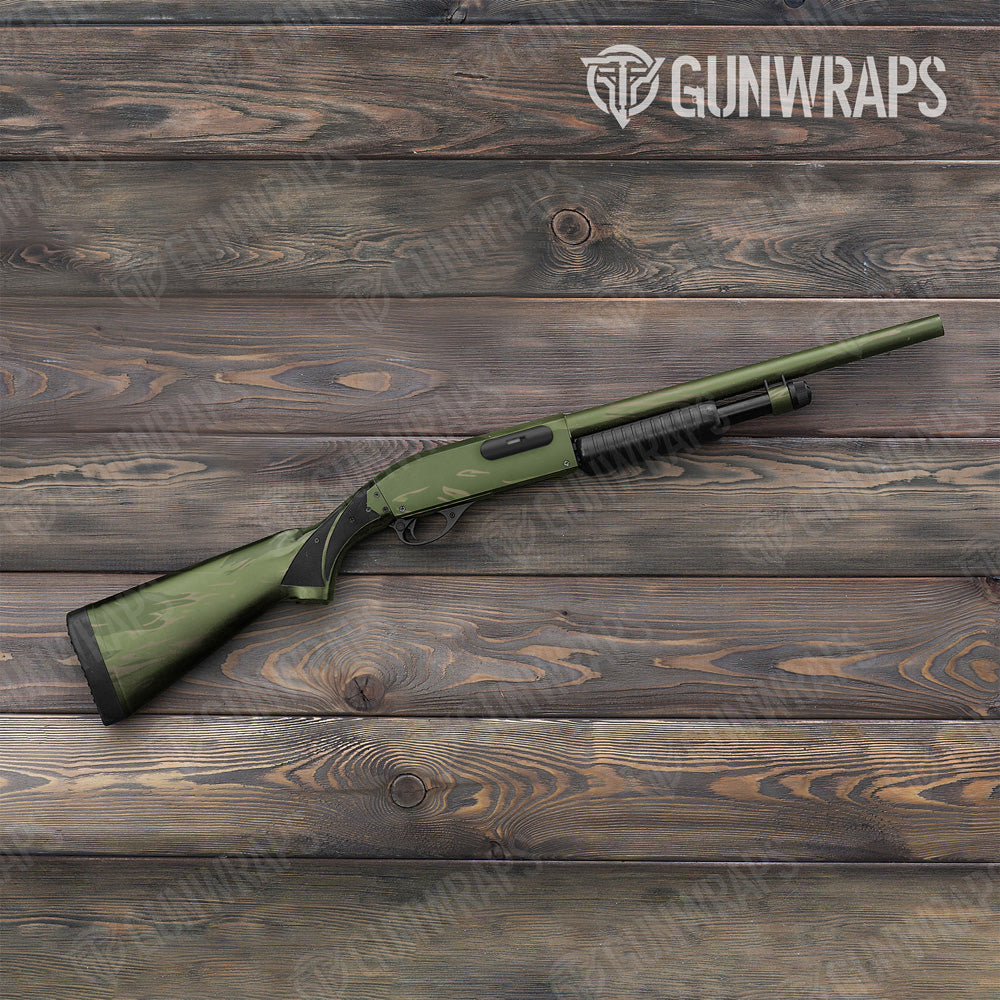 Shredded Army Green Camo Shotgun Gun Skin Vinyl Wrap