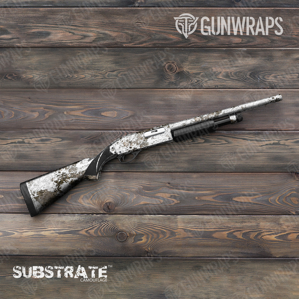 Shotgun Substrate Snowfall Camo Gun Skin Vinyl Wrap Film