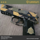 Pistol Slide Shattered Militant Yellow Camo Gun Skin Vinyl Wrap