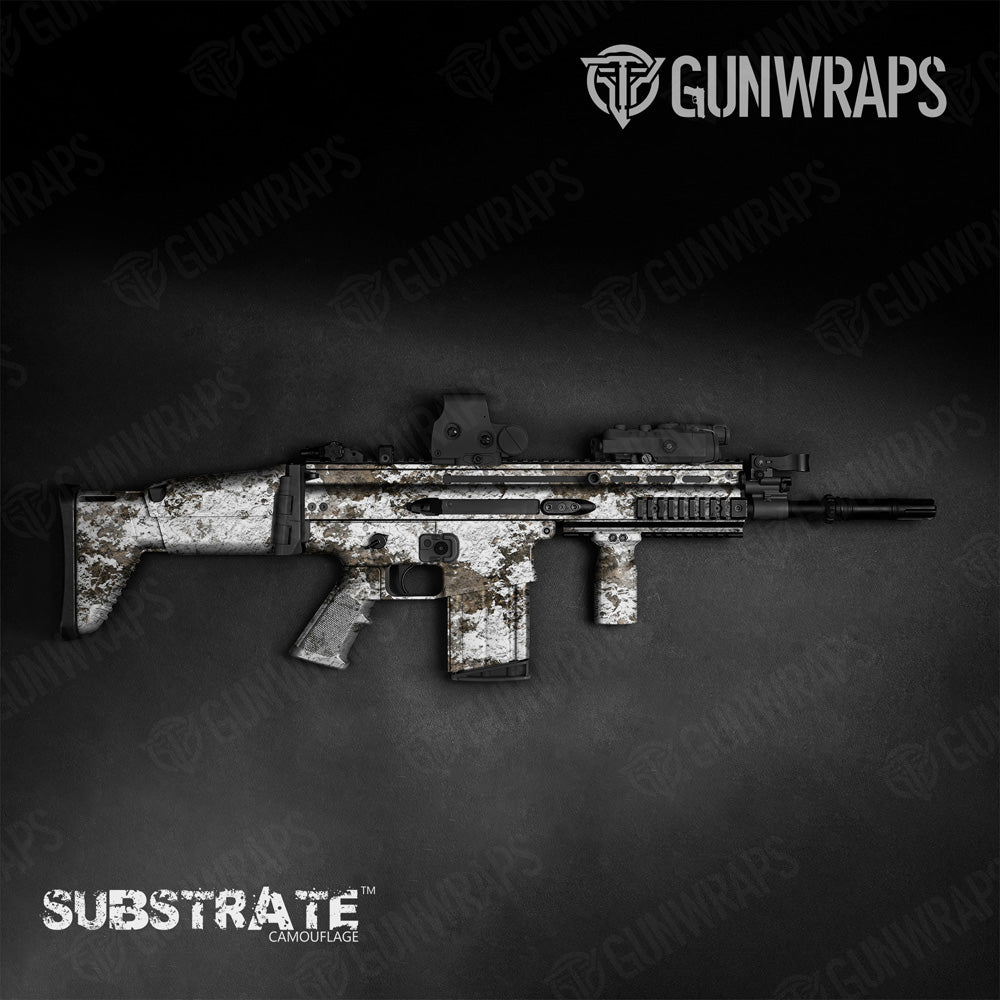 Tactical Substrate Snowfall Camo Gun Skin Vinyl Wrap Film