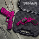 Bandana Magenta Black Pistol & Revolver Gun Skin Vinyl Wrap