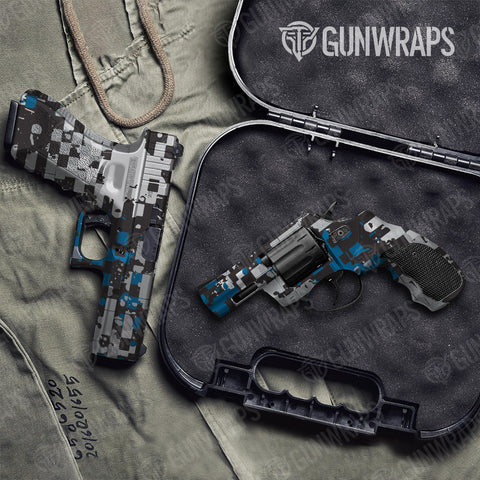 Broken Plaid Camo Pistol & Revolver Gun Skin Vinyl Wraps